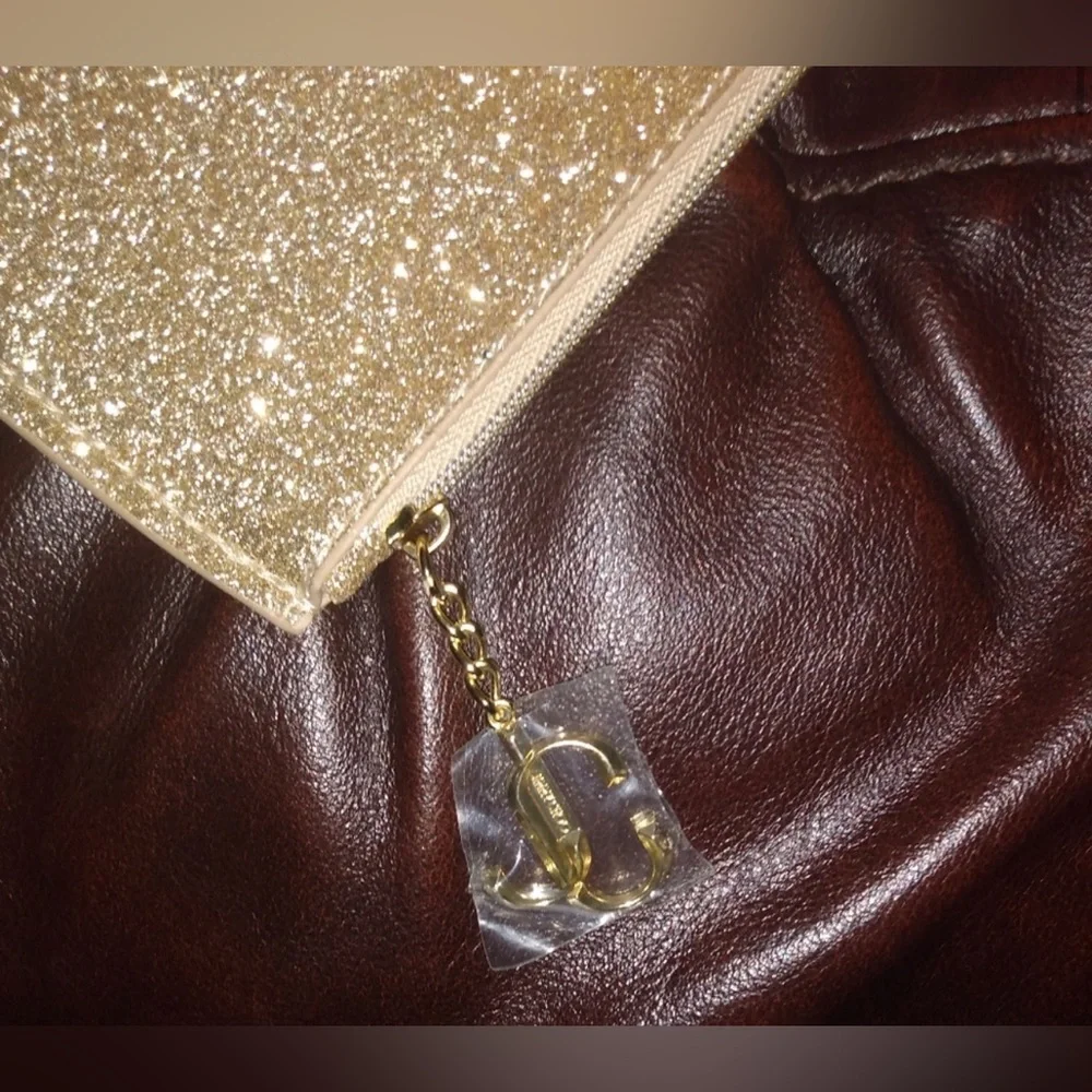 NWOT Jimmy Choo Cosmetic Bag & Charm